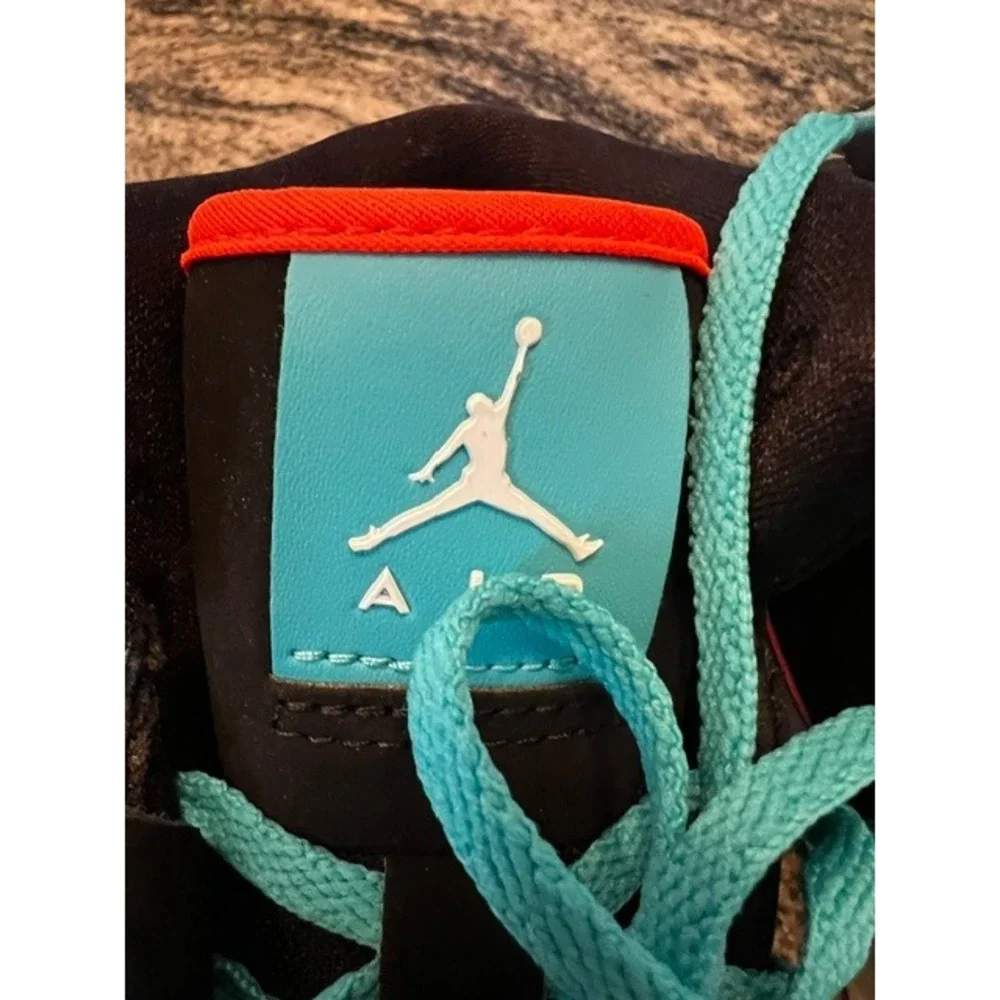 Jordan 1 Flight 2 BG Men 6Y Dusty Cactus Black NWB 631784-301 Elephant Print
